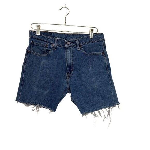 Levi’s 505 Regular Cut Off Shorts Women’s 32/8 Frayed Raw Hem Stretch Western - Picture 1 of 5